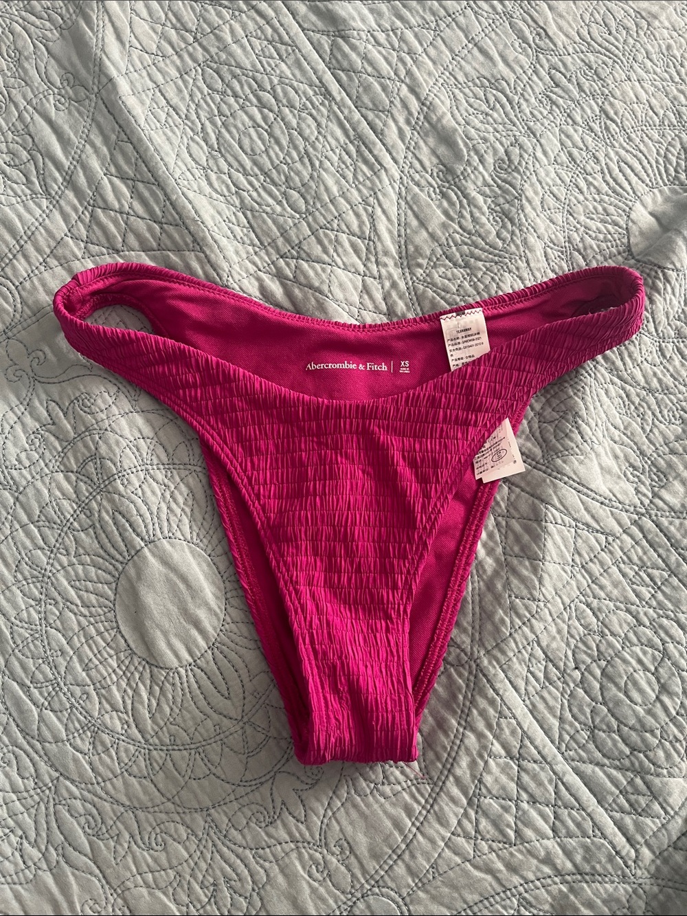 Abercrombie & Fitch Hot Pink Ribbed Bikini Bottoms